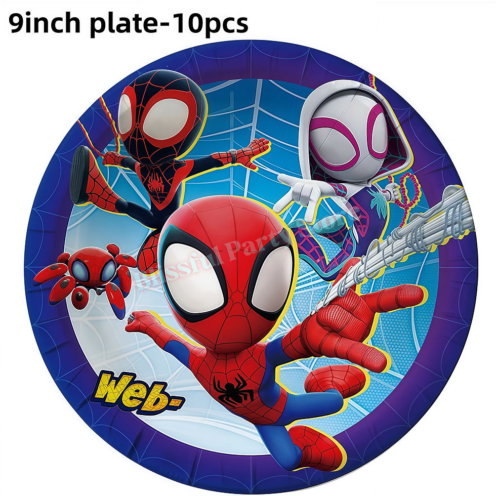 Thumbnail: Spidey and His Amazing Friends birthday decoration 9 inch plates