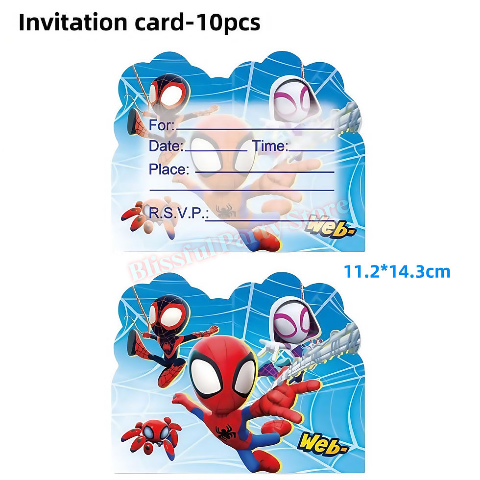 Thumbnail: Spidey and His Amazing Friends Birthday Decoration invitation cards