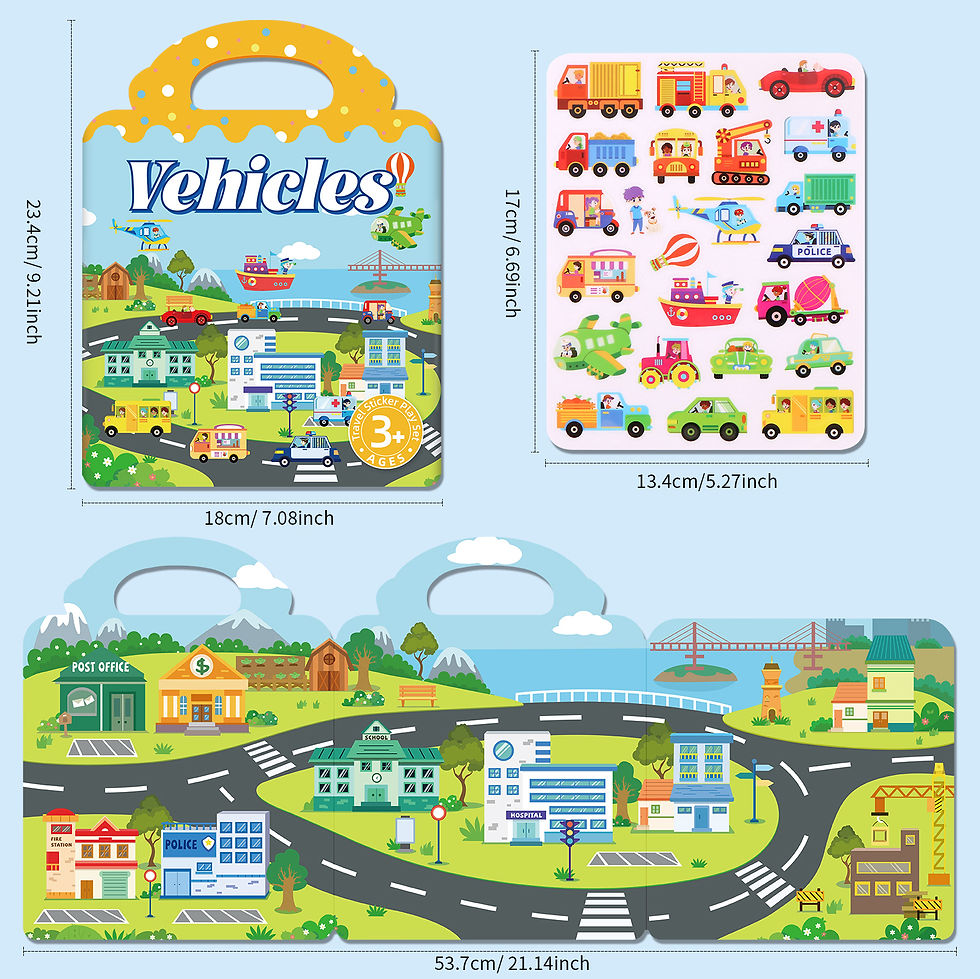 Thumbnail: Kids' Reusable DIY Sticker Books Multi-Theme Bubble Sticker Jelly Stickers Porta