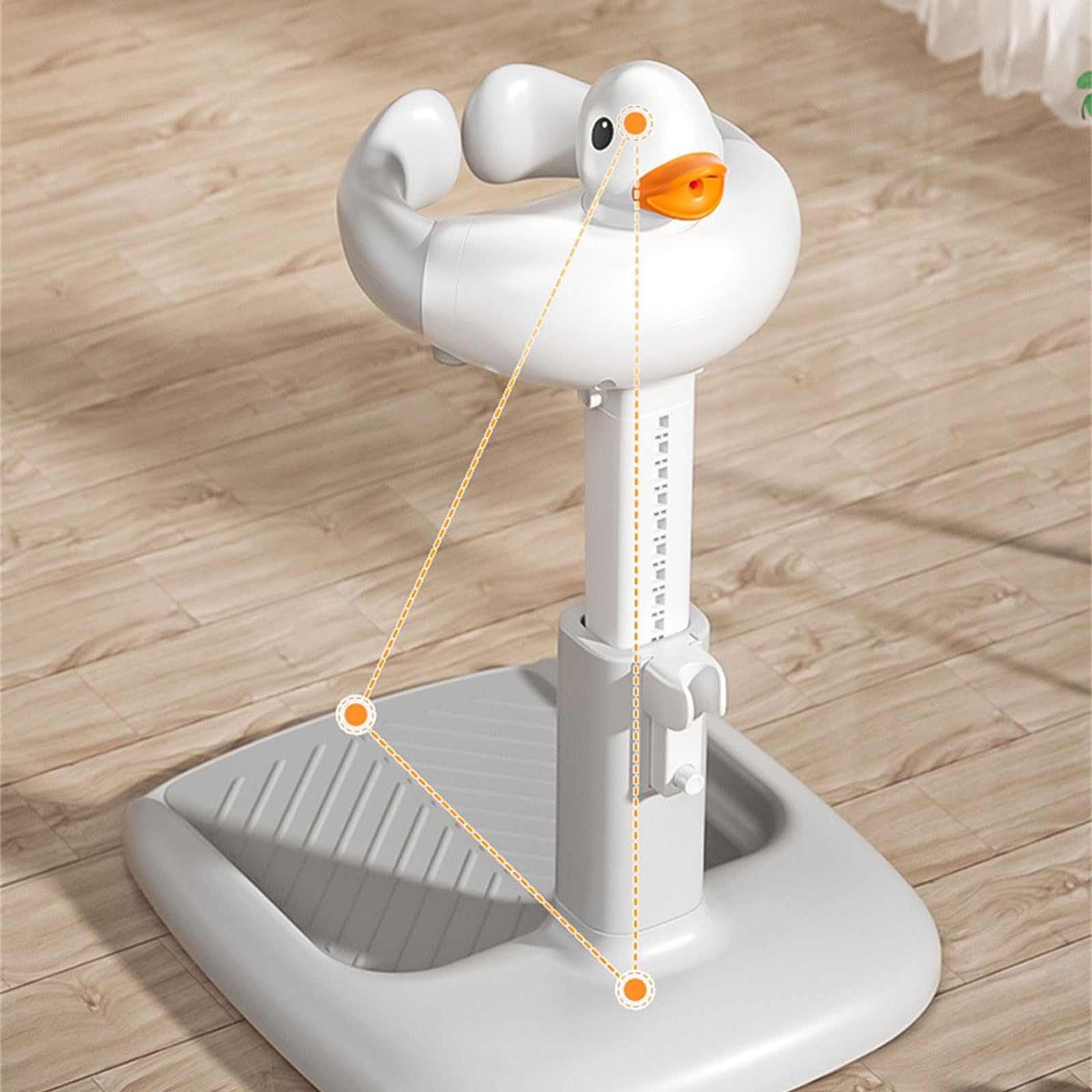Adjustable Height Baby Shower Stand with Anti-Slip Base, Bath Shower Standing Su