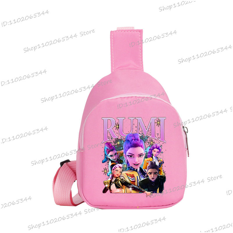 Thumbnail: Pink sling bag with 'BUNI' and colorful cartoon female characters.
