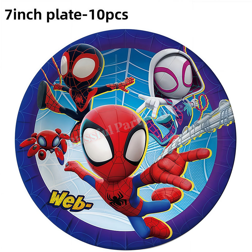Thumbnail: Spidey and His Amazing Friends birthday decoration 7 inch plates