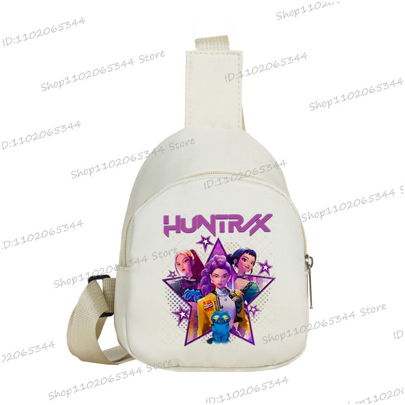 Thumbnail: White sling bag with HUNTRAX logo and animated characters in star.