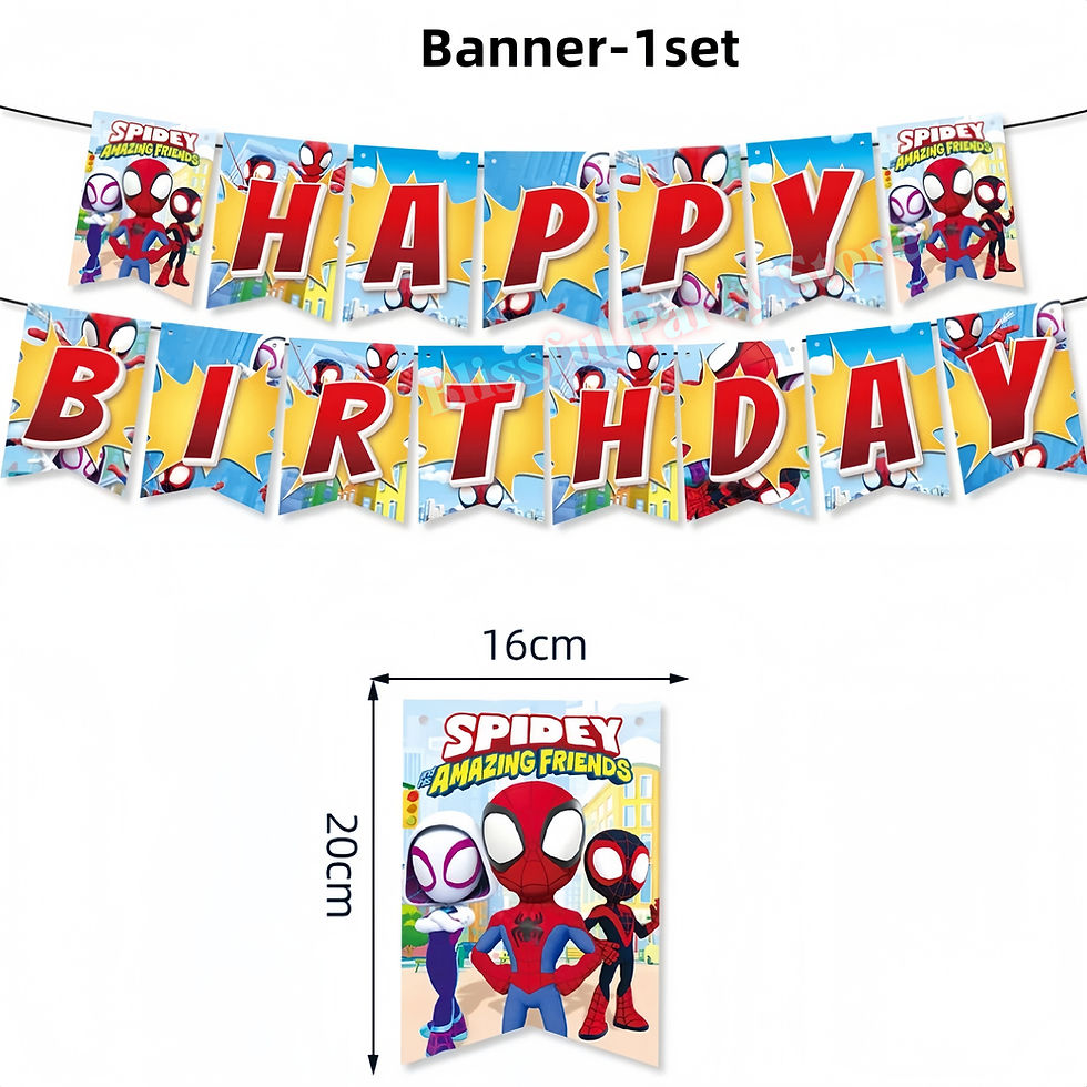 Thumbnail: Spidey and His Amazing Friends Happy Birthday banner decoration
