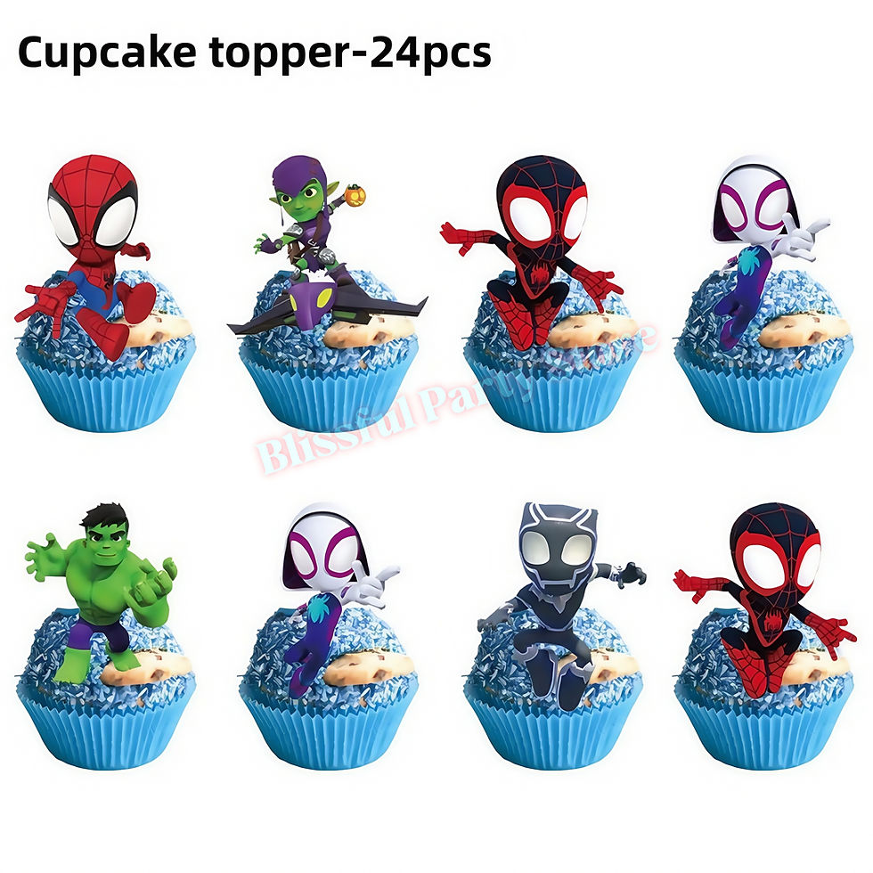 Thumbnail: Spidey and His Amazing Friends birthday decoration cupcake toppers