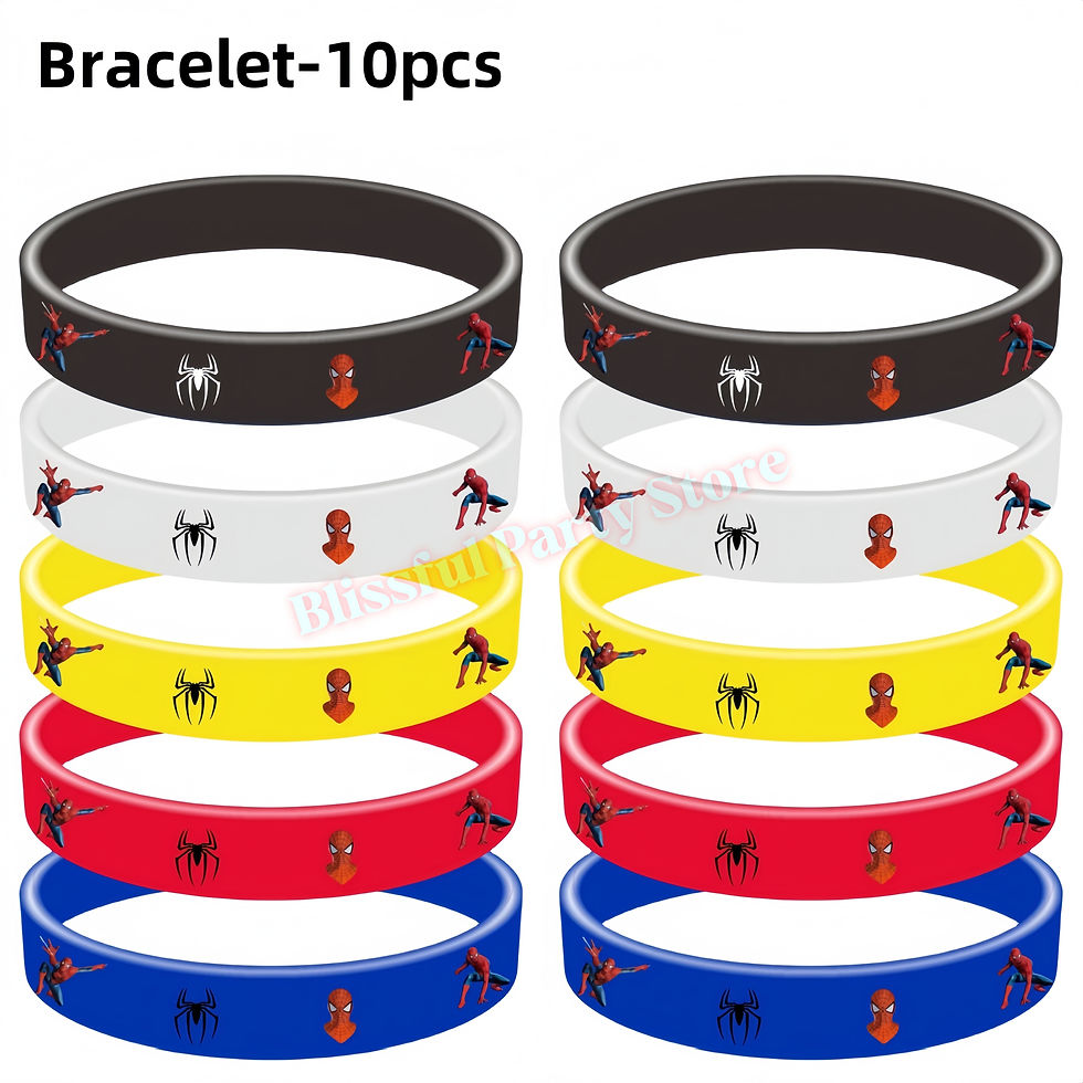 Thumbnail: 10-piece Spidey and His Amazing Friends birthday decoration wristbands