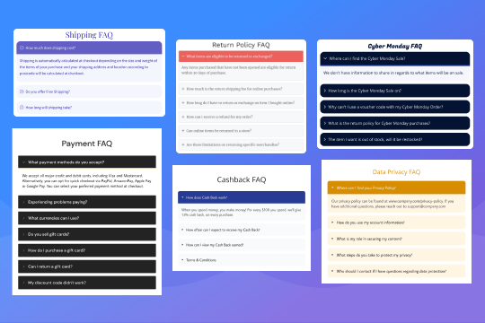 FAQ banner