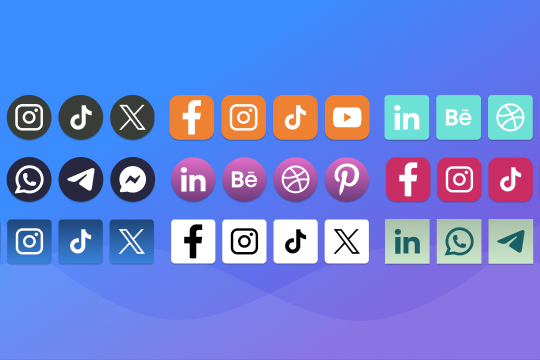 Social Media Icons banner