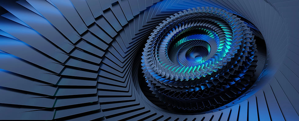 Close-up of a turbocharger