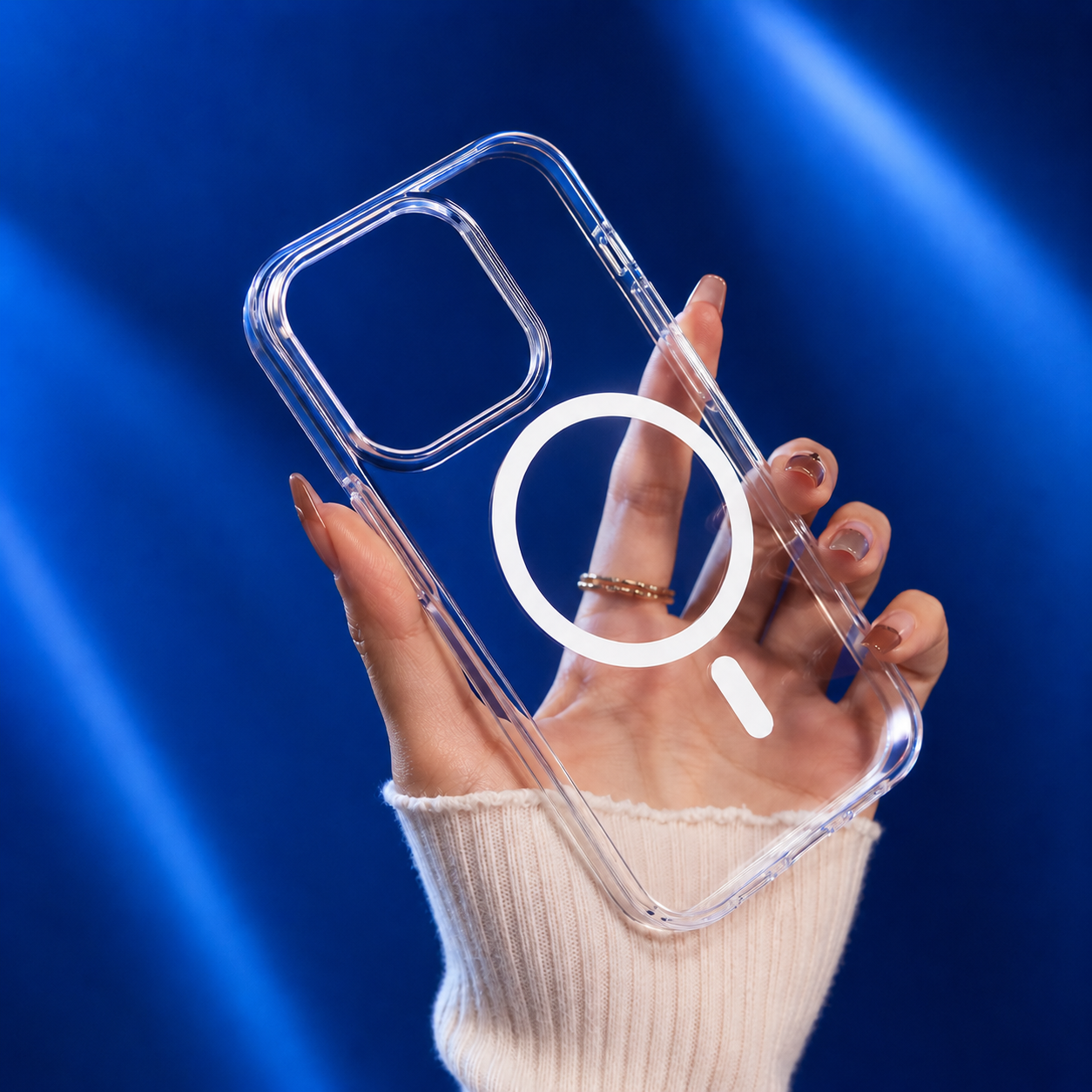 Capa Magnética Transparente Premium para iPhone – Compatível com MagSafe