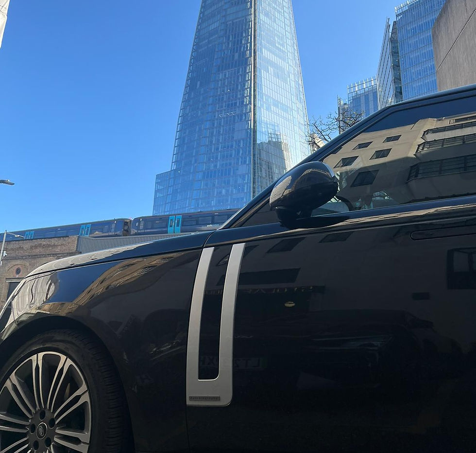 Bodyguard chauffeur in city