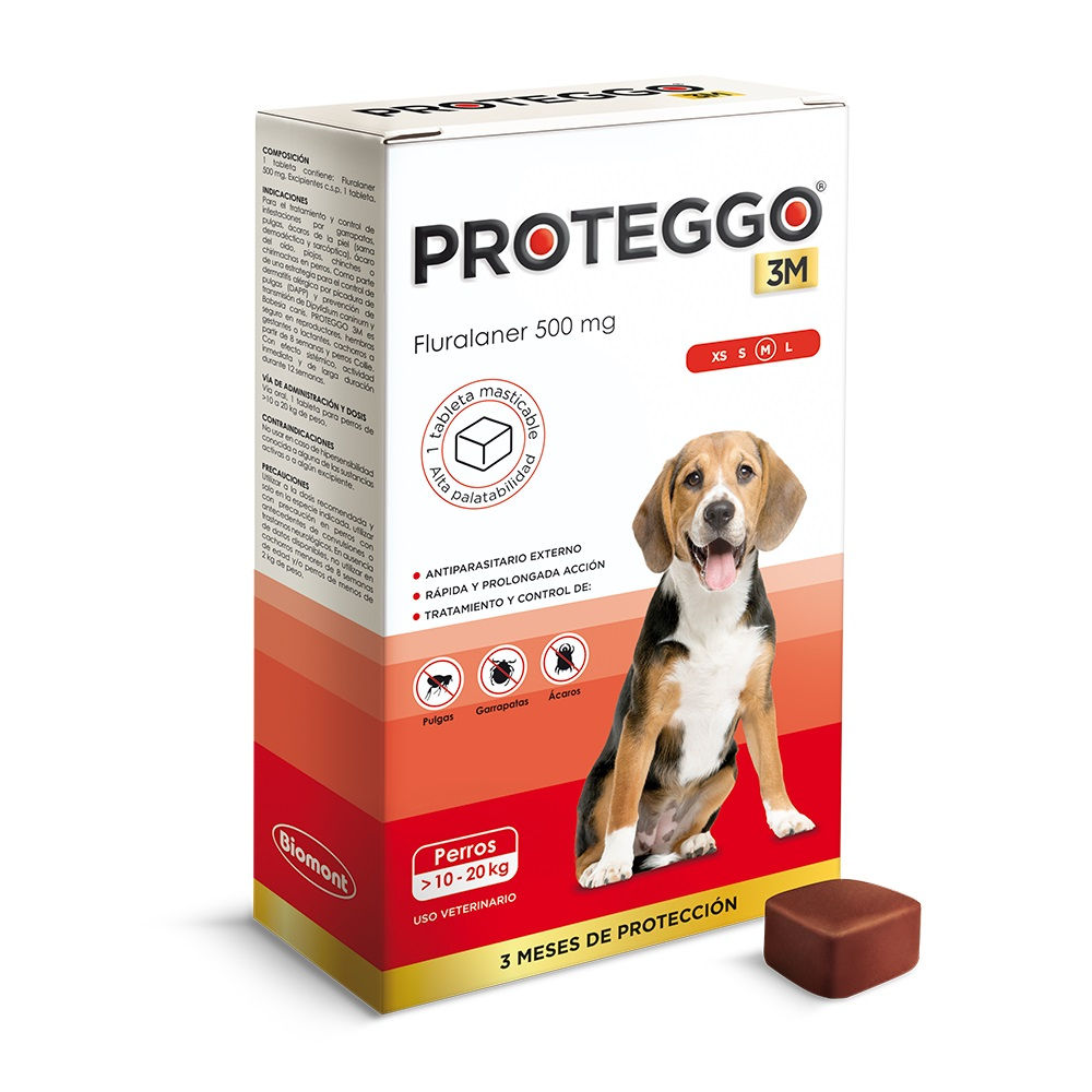 PROTEGGO 3M X1 COMPRIMIDO 500 MG DE 10 A 20 KG (M)