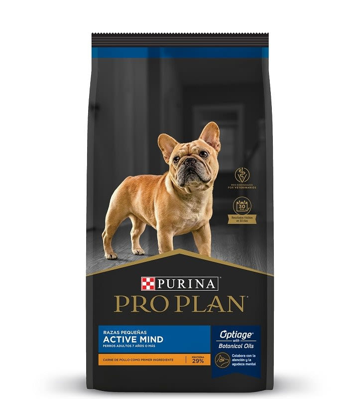 PRO PLAN ACTIVE MIND  ADULTO PEQUEÑO DE 7 AÑOS A MÁS X3KG