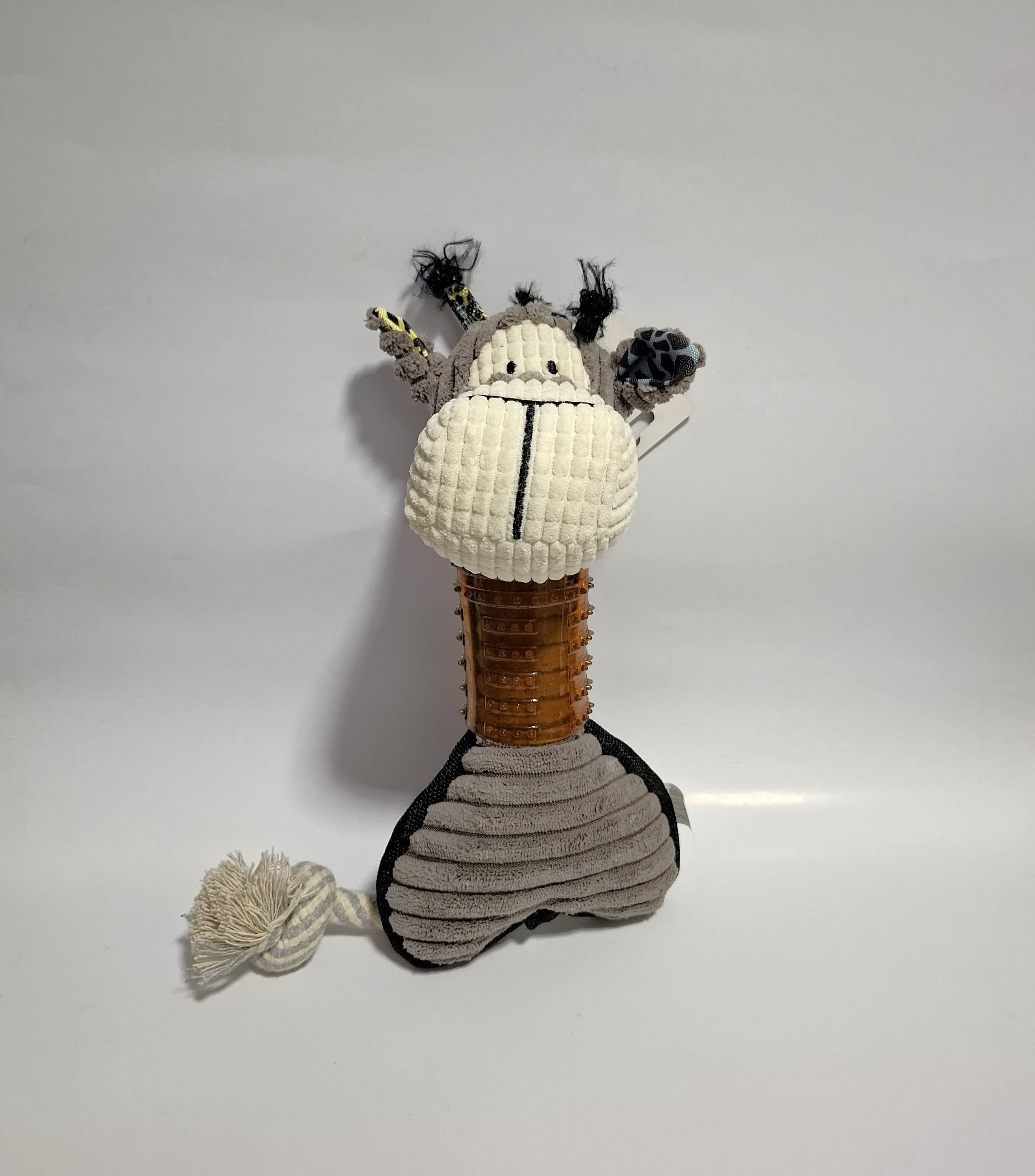 JUGUETE PELUCHE CON CUELLO GOMA BURRITO O JIRAFA