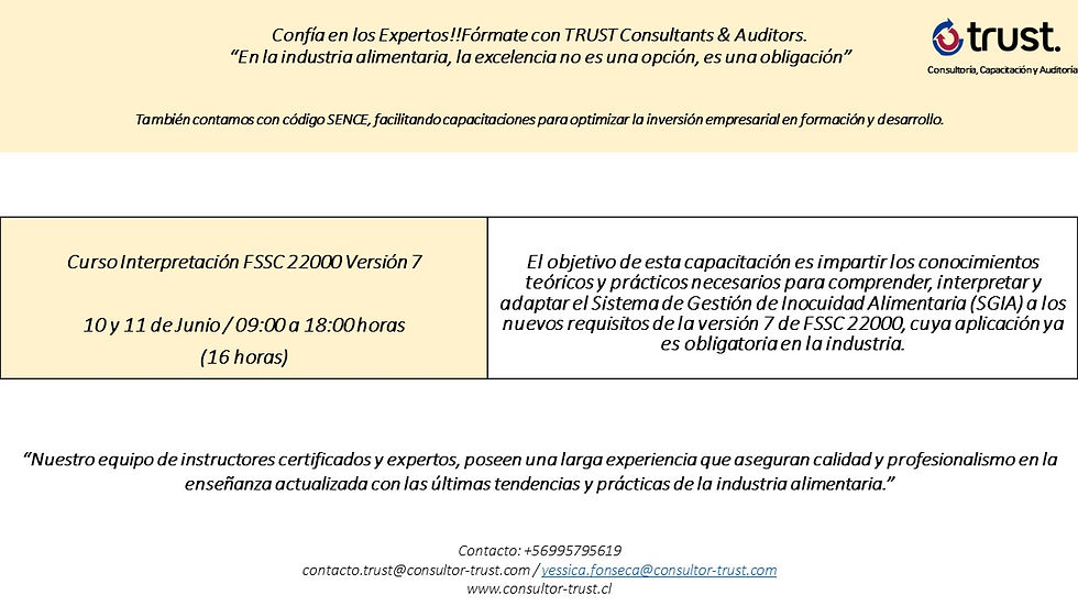 Curso de FSSC 22000 Versión 7