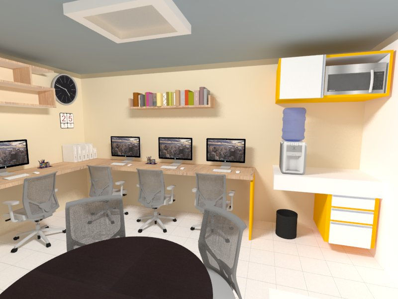 projeto de interiores de um escritor