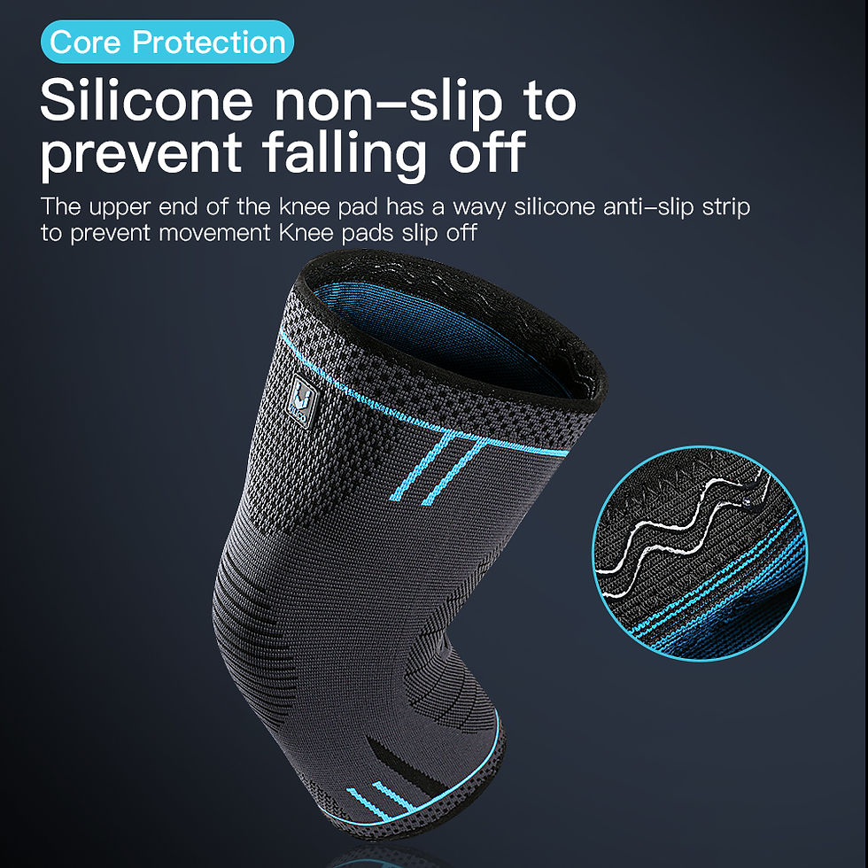 Thumbnail: 1 Pc Elastic Breathable Compression Knee Support Sleeve for Basketball Running C