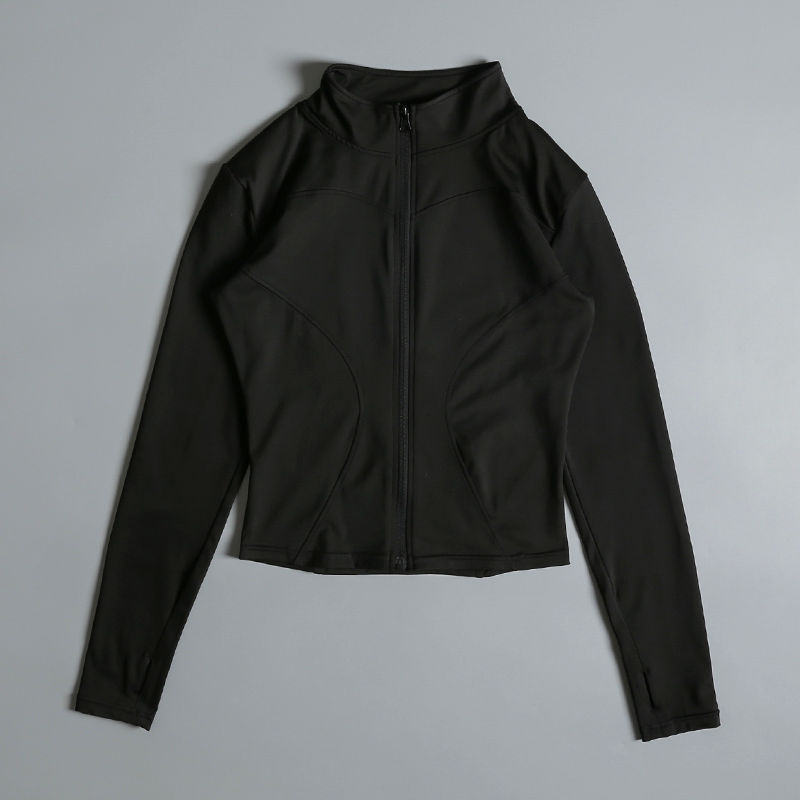 Thumbnail: Women Zip Fitness Yoga Shirt Long Sleeve Sports Jacket Gym Top Activewear Runnin
