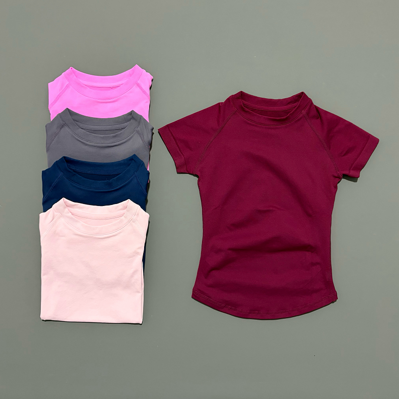 Thumbnail: HISTELLO Sport Short Sleeve Top Seamless Yoga Leotard Clothing Women Running Spo