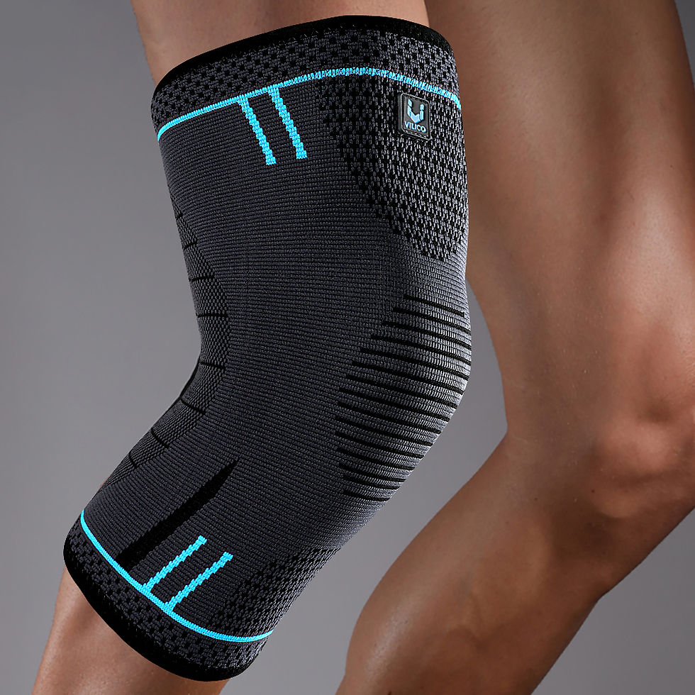 Thumbnail: 1 Pc Elastic Breathable Compression Knee Support Sleeve for Basketball Running C