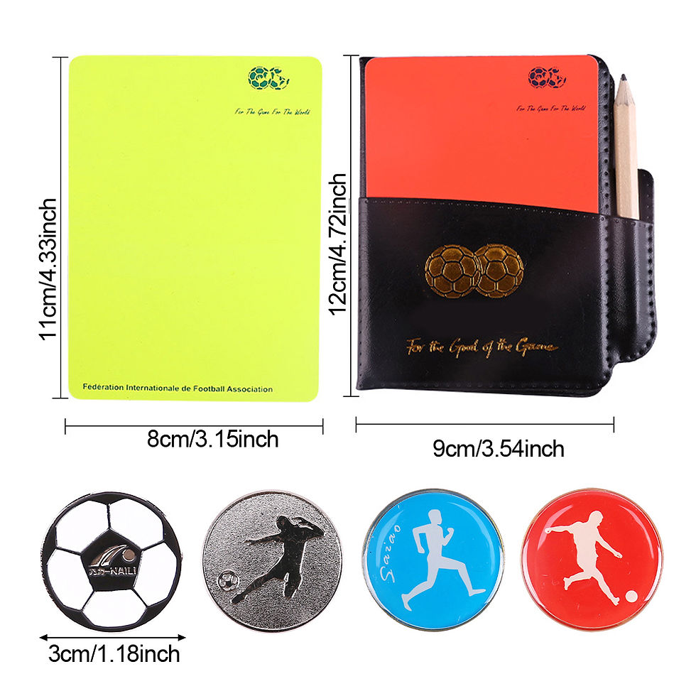 Thumbnail: Referee Card Set, Scorebook Whistle Pencil Football Referee Red and Yellow Warni