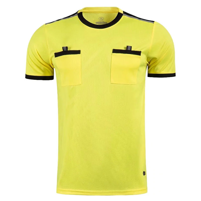 Thumbnail: Professional Men Referee Uniforms Soccer Football Jerseys Shirts Pockets Judge S