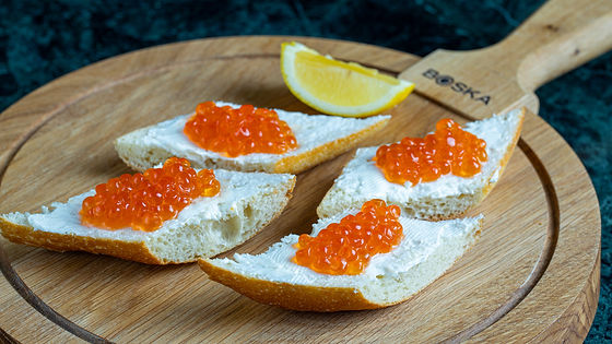Caviar sandwich party tray