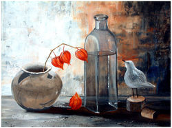 136 Stilleven acryll op doek 40x50