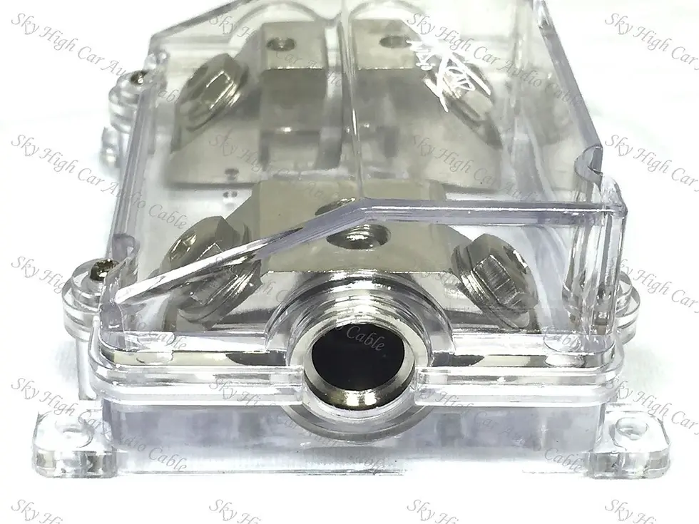 Thumbnail: Sky High Car Audio (1) 1/0 to (2) 4 ga Waterproof ANL Fused Distribution Block