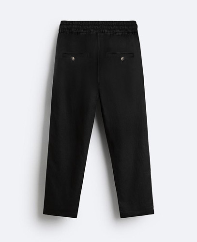 LINEN PANTS BLACK - MEN | Scuzaofficial.com