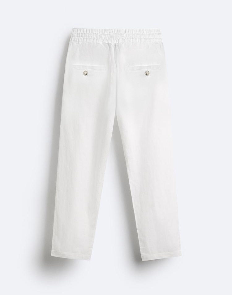 Thumbnail: LINEN PANTS WHITE - MEN