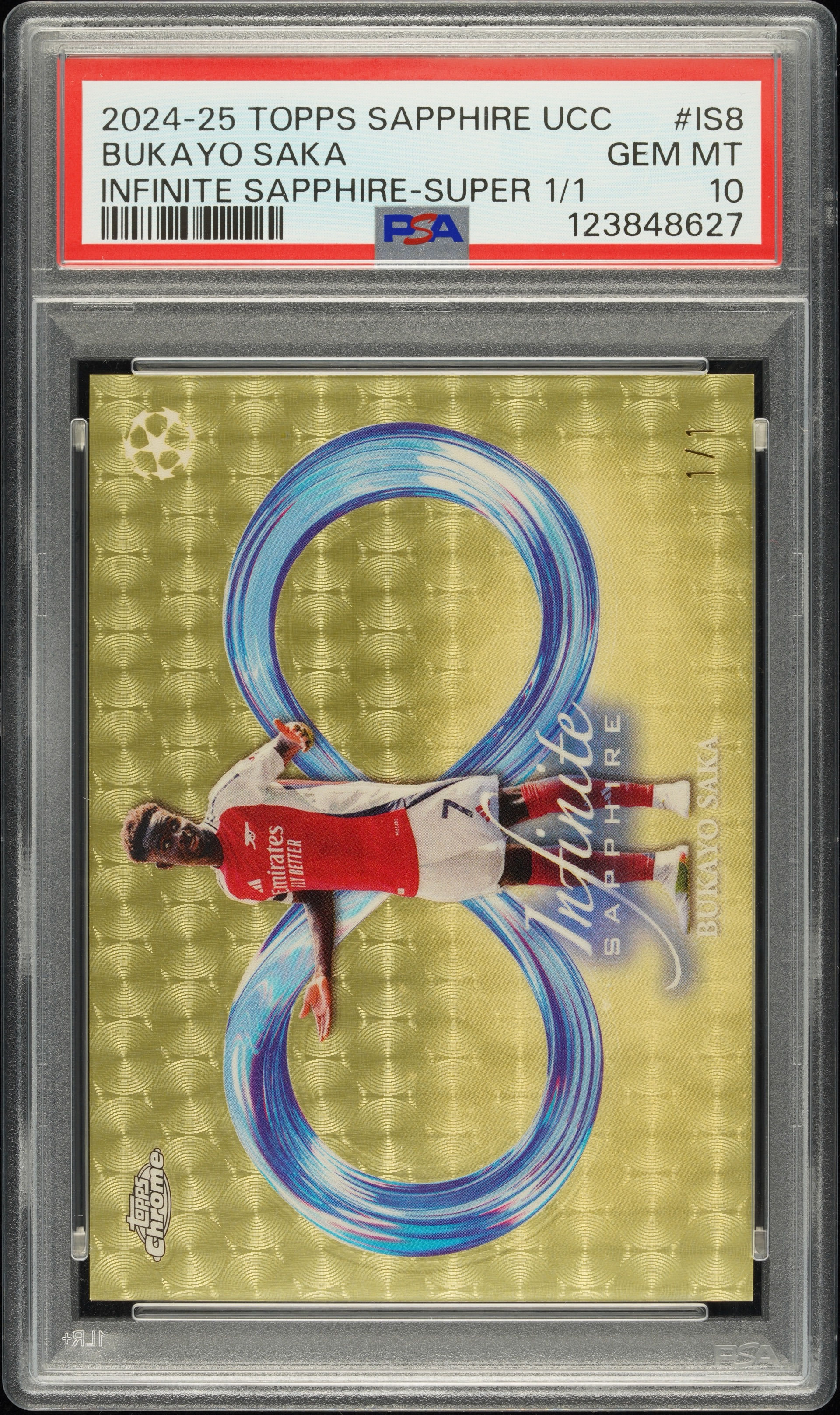 2024-25 TOPPS CHROME SAPPHIRE EDITION UEFA CLUB COMPETITIONS BUKAYO SAKA