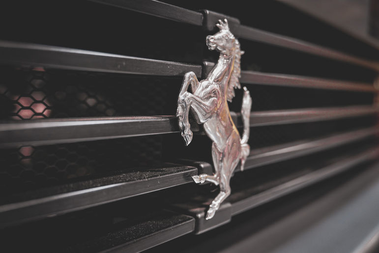 Ferrari logo Cavalino Ferrari horse detail 