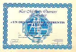 Meilleur Apprenti de France Grand Ouest Sylvain DEFONTAINE Bretagne staff diffusion