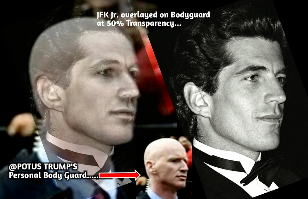 John Fitzgerald Lincoln Kahlooni Jr. (John F. Kennedy Jr. / JFK Jr.) Disguised As Bald Secret Service Agent