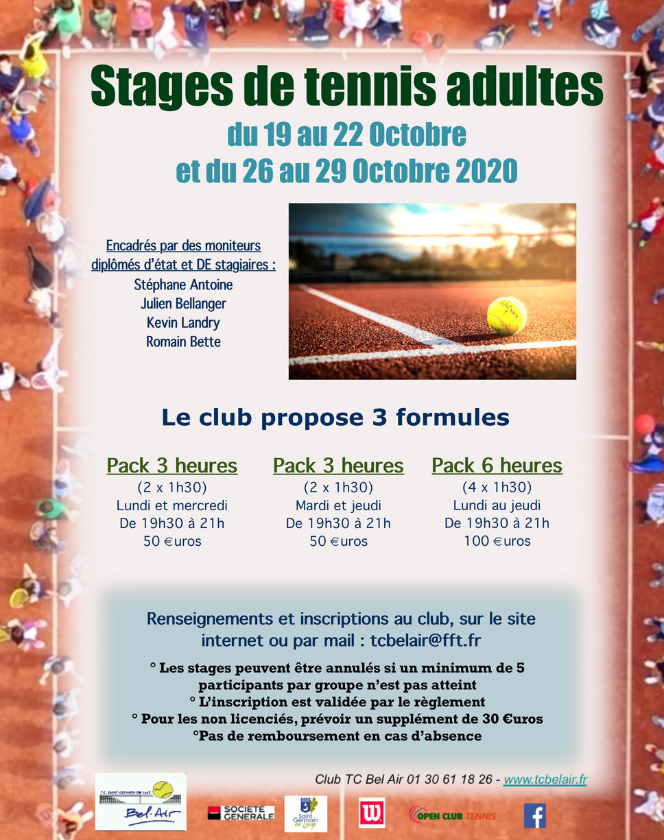 Stages Adultes Toussaint 2020
