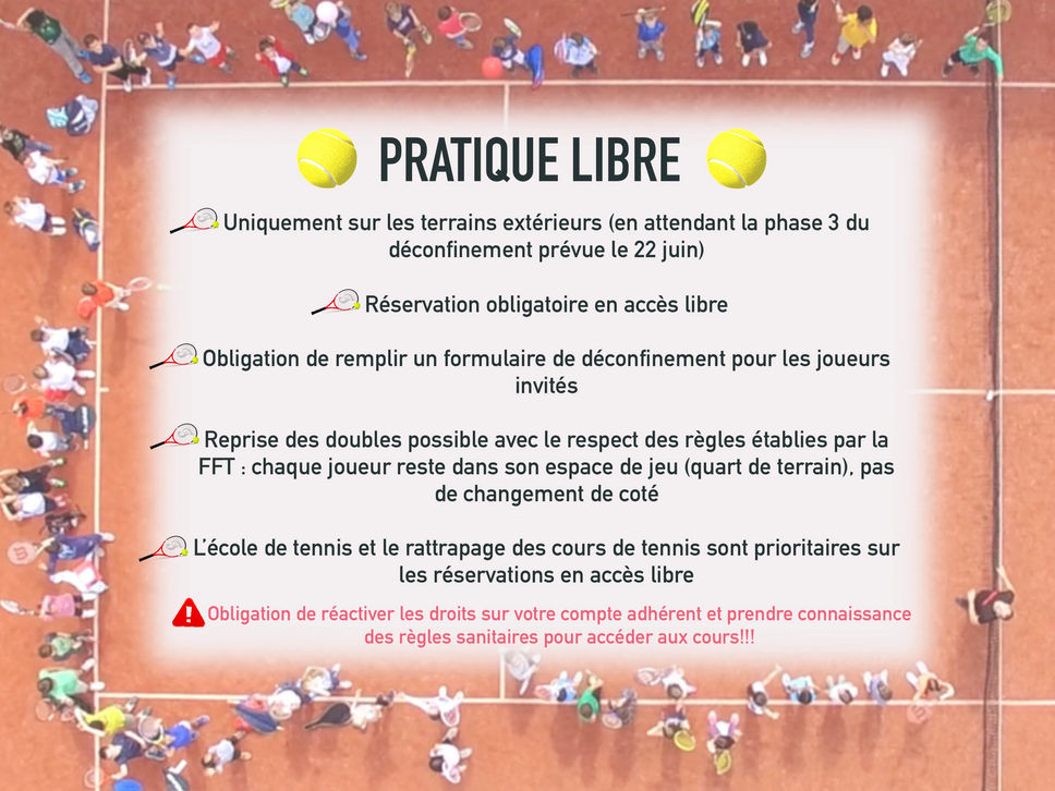 Pratique libre et horaires