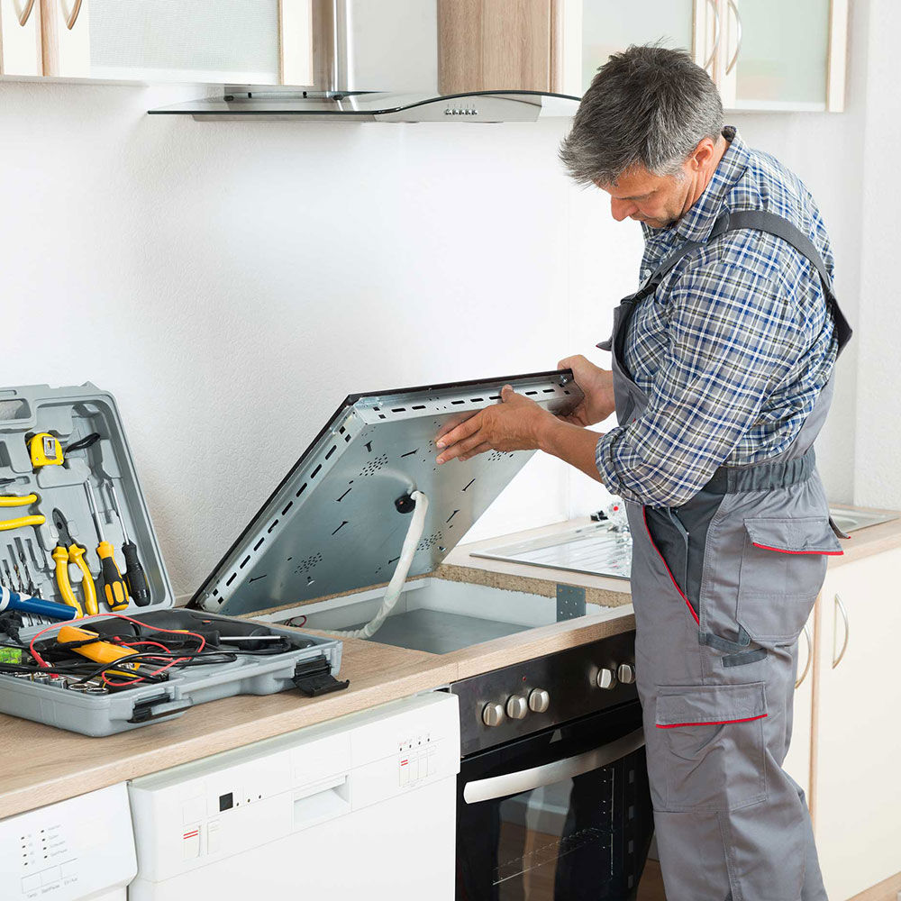 Electric stove with modern design, expertly serviced for consistent heat