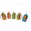 Thumbnail: WOODEN KEY RING SET OF 5