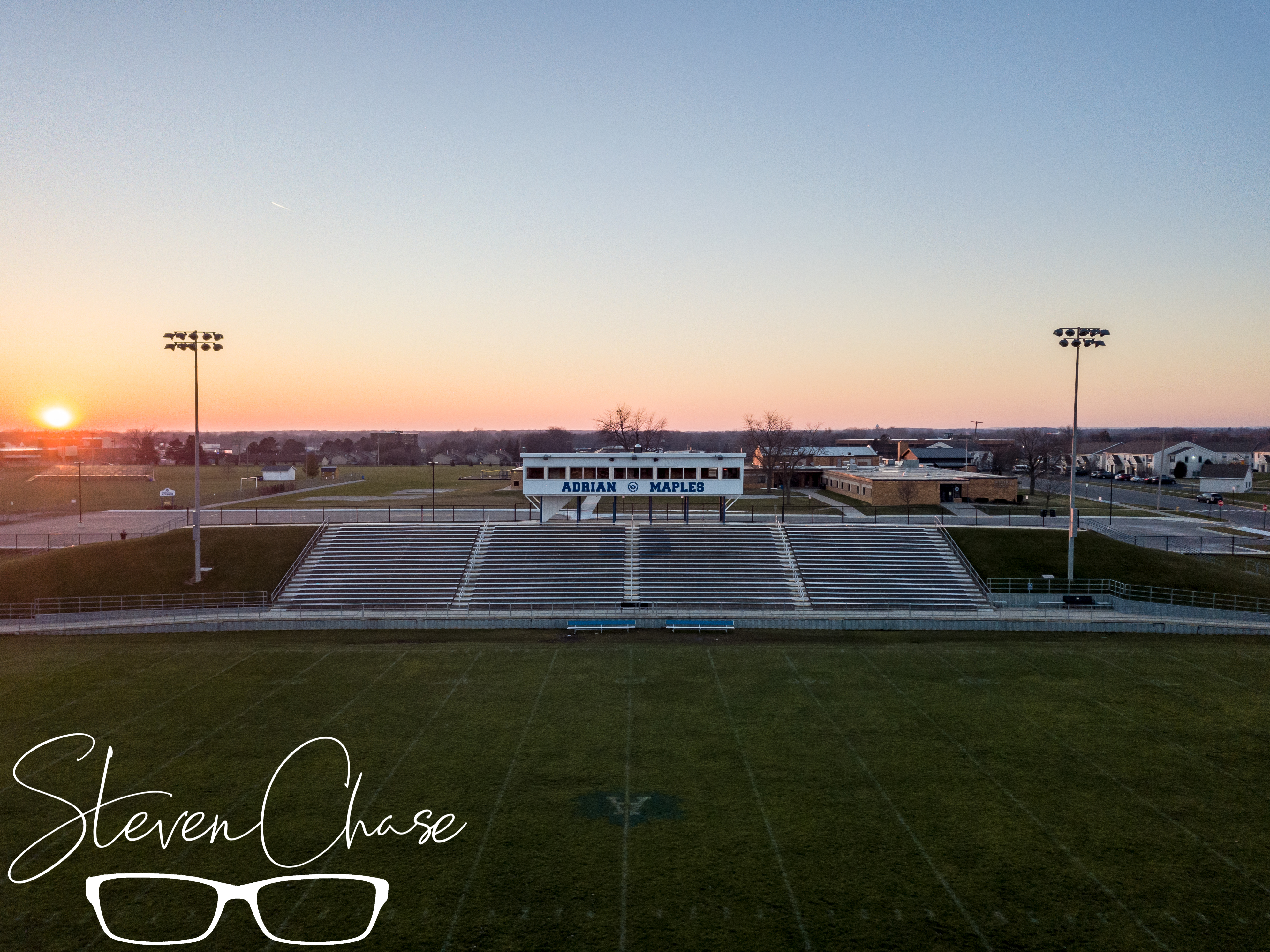 High School Football at Dusk