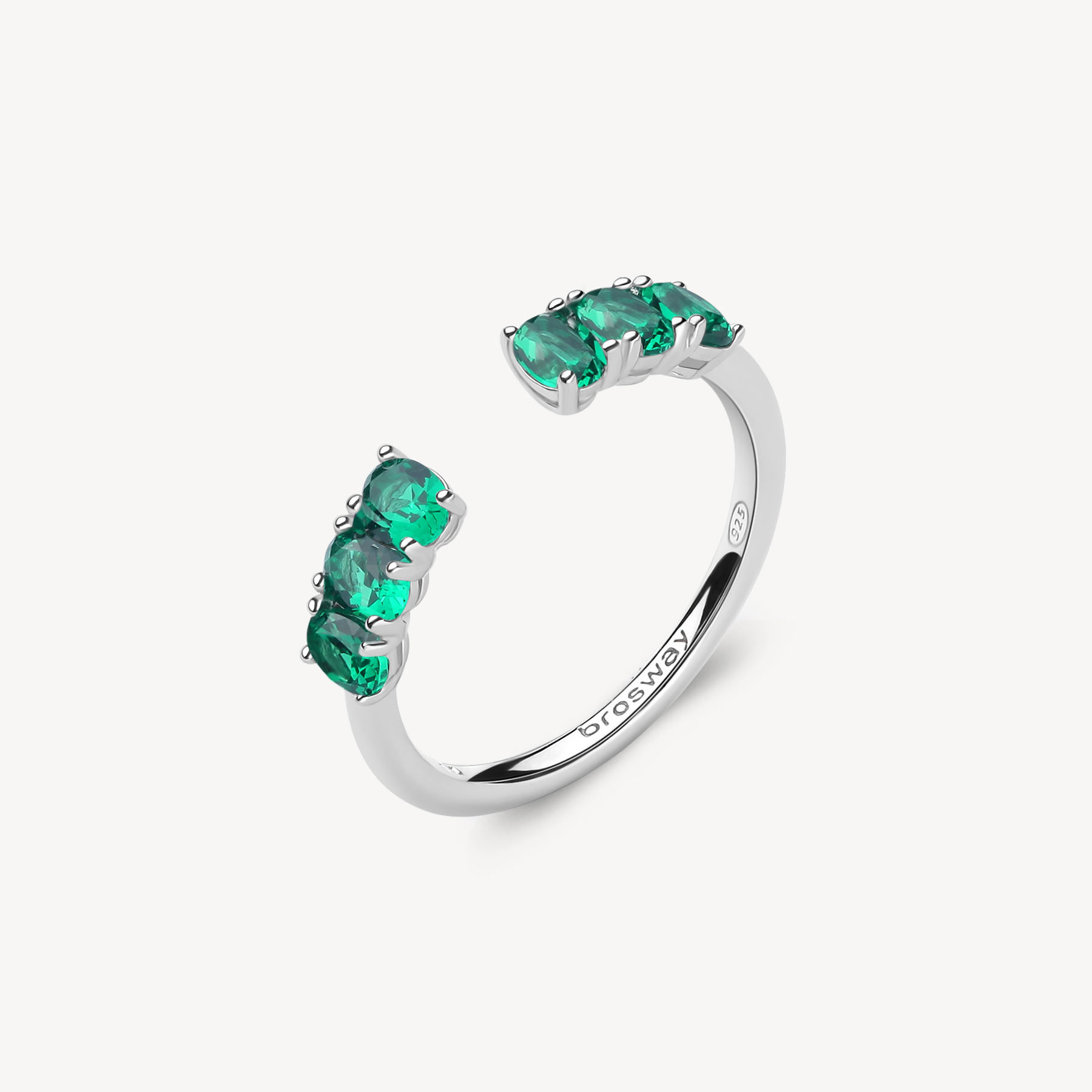 Life Green Oval Italian Open Fashion Ring