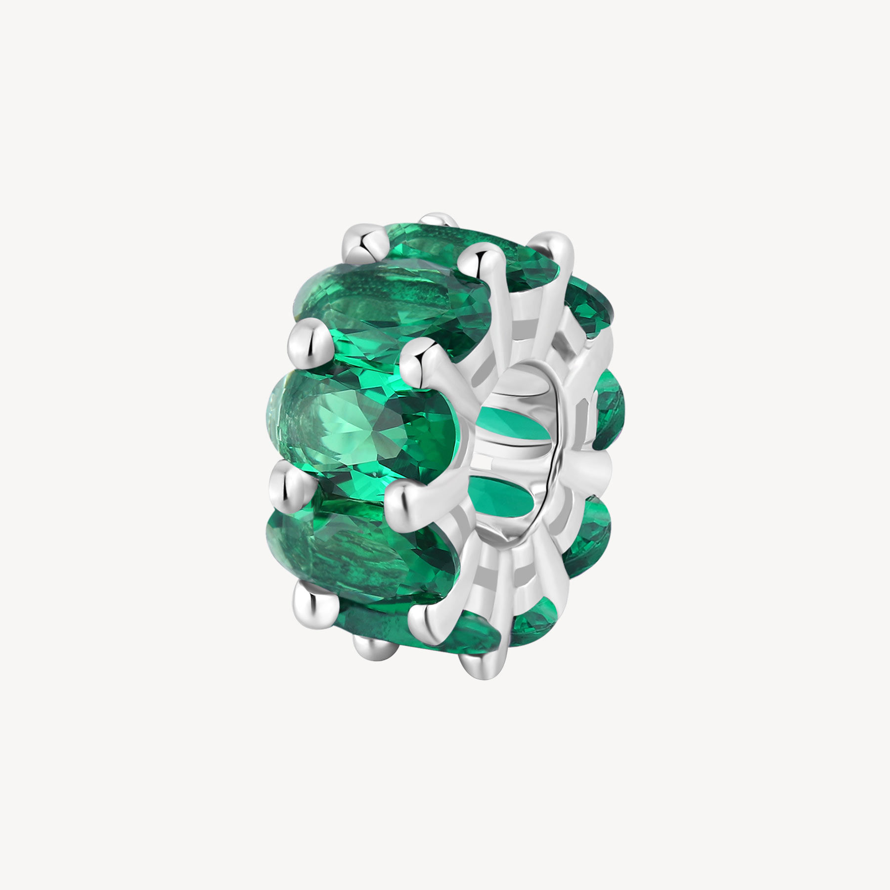 Life Green Italian Oval Charm