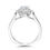 Thumbnail: Solitaire Oval Halo Diamond Engagement Ring