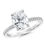 Thumbnail: Lab-Created Oval-Cut Hidden Halo Engagement Ring