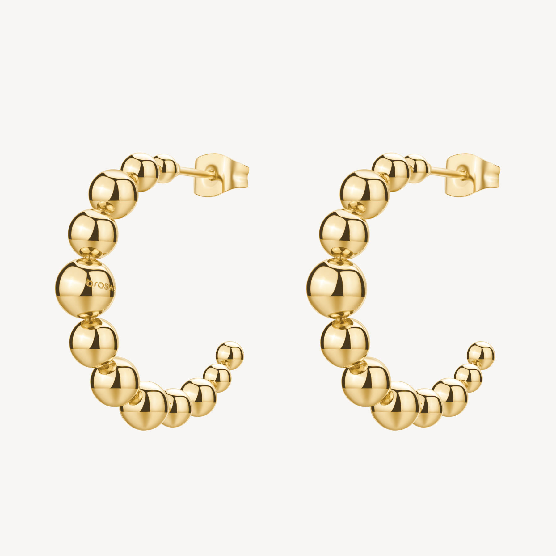 Beaded Hoop Italian Earrings