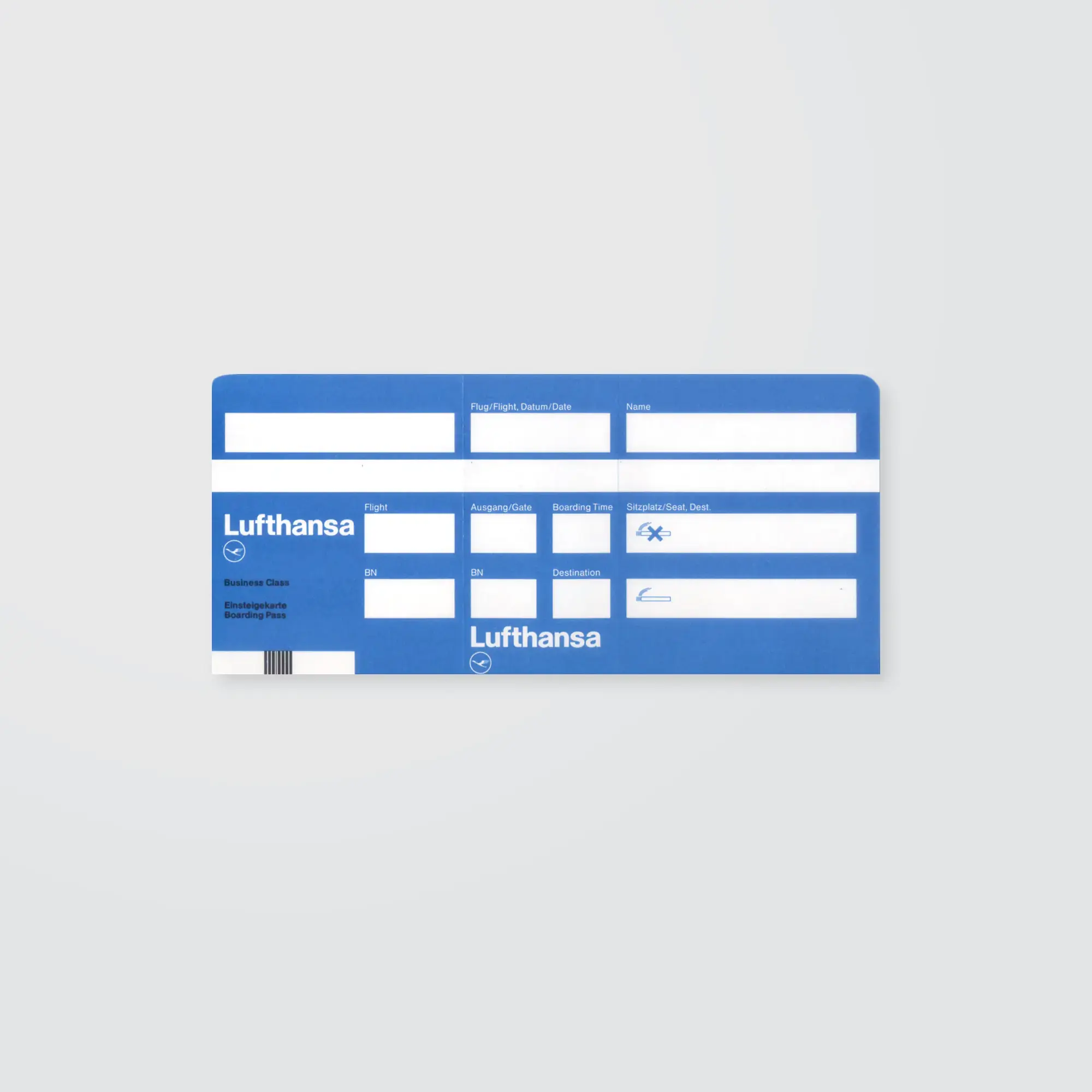 Lufthansa Boarding Pass - Business Class