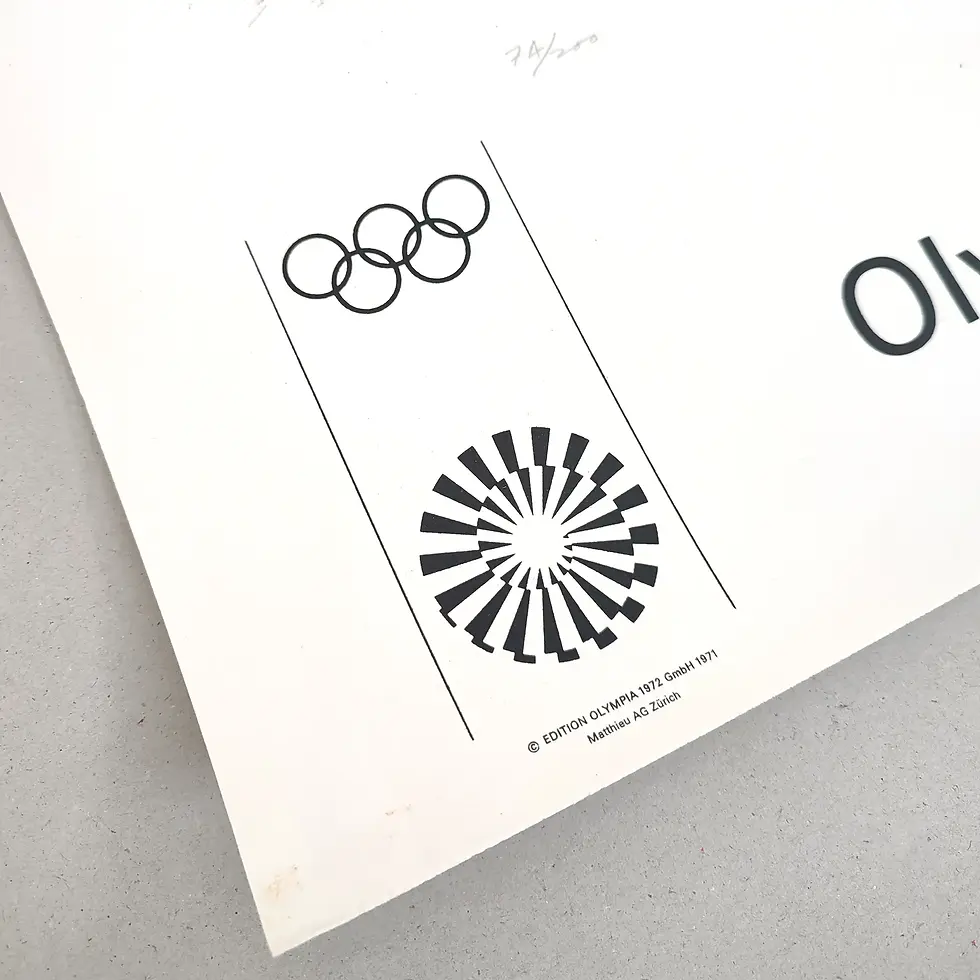Thumbnail: Logo detail from a Peter Phillips art poster from the 1972 Munich Olympic Games