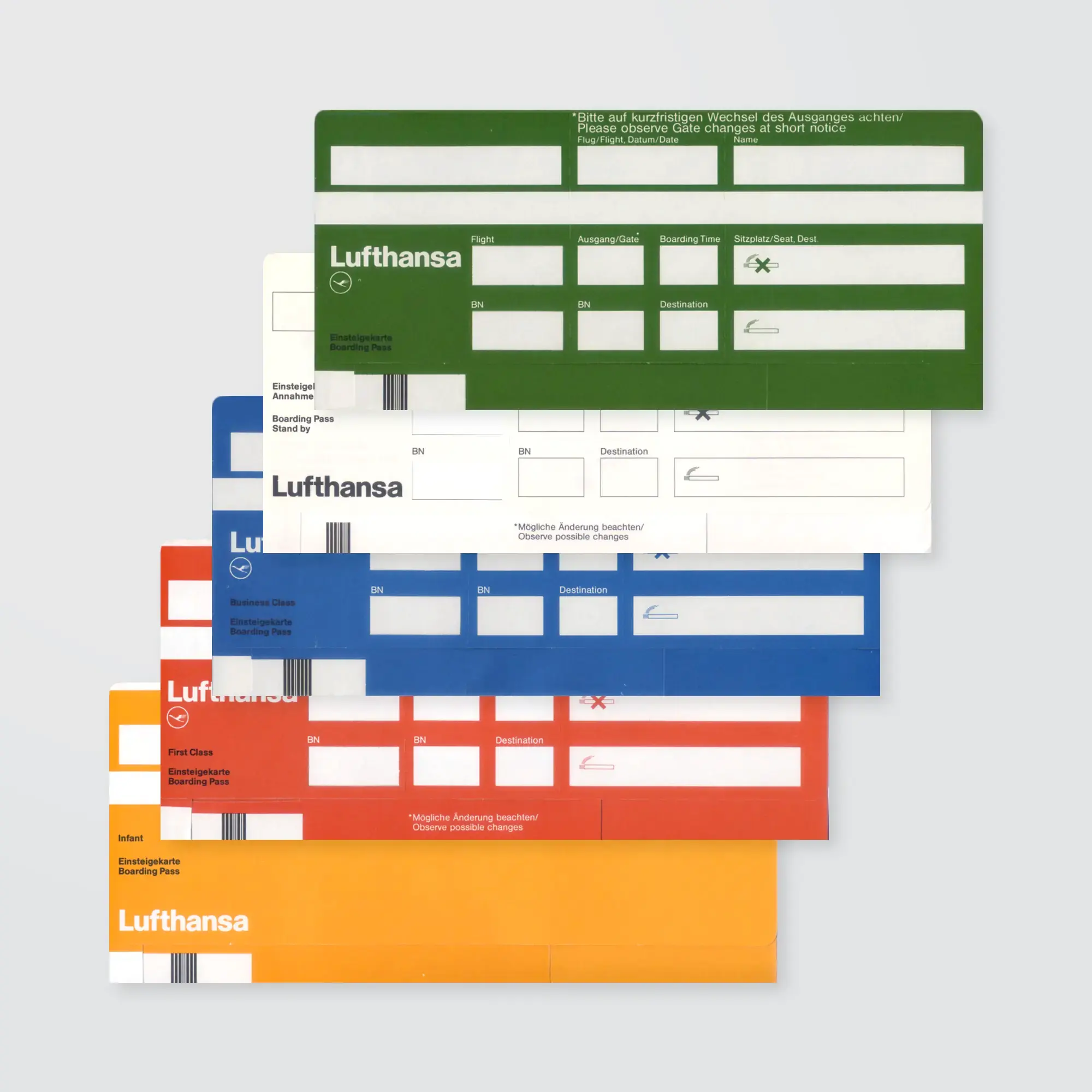 Lufthansa Boarding Pass Sleeves - Set of 5