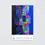 Thumbnail: Victor Vasarely Art Poster. A geometric harlequin of bold colours set on halved background of black and blue.
