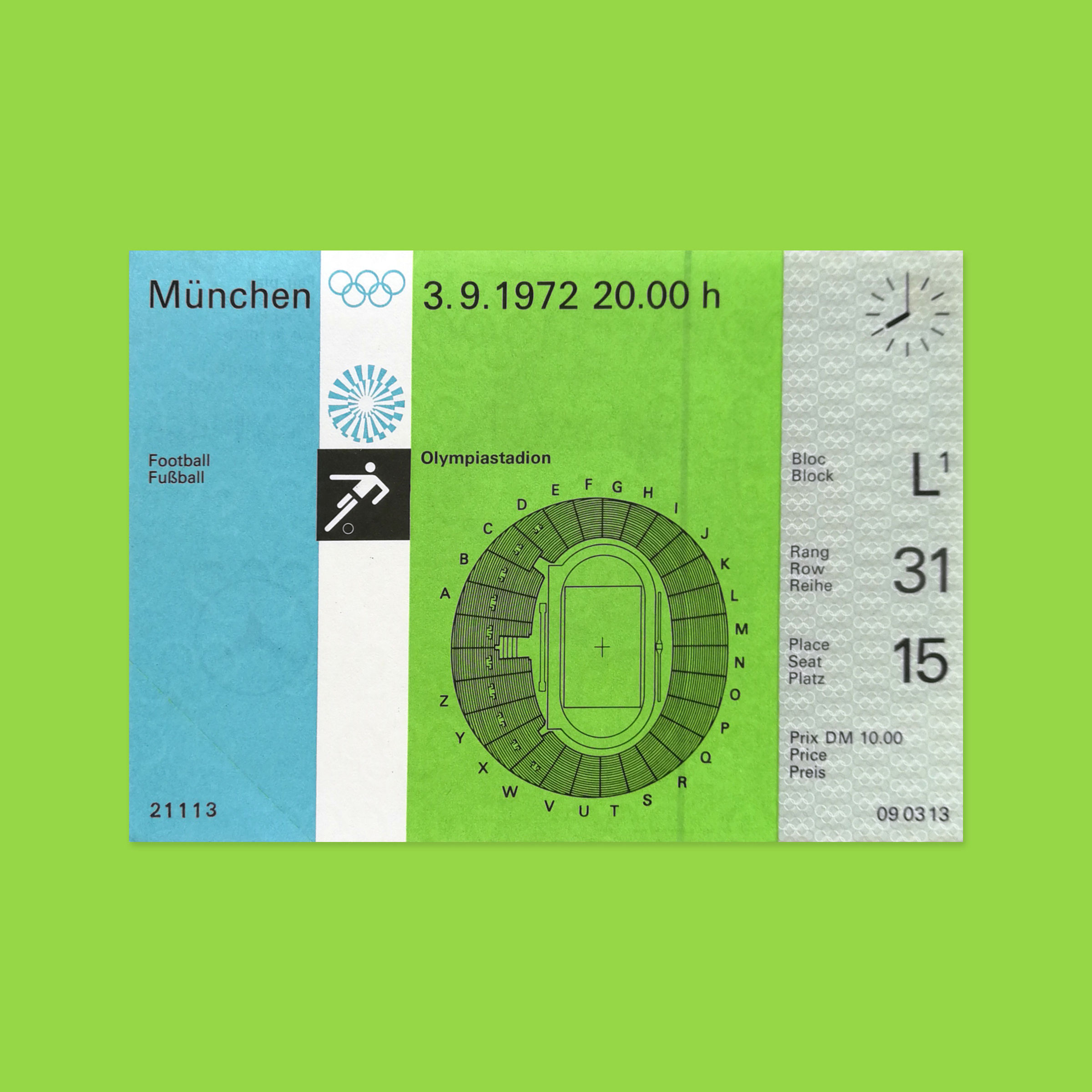 Unused Football (Soccer) Ticket